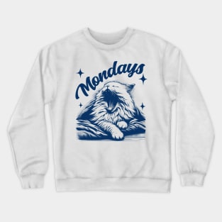 Monday vibes - funny cat Crewneck Sweatshirt